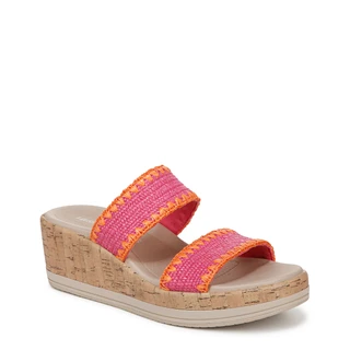 Thumbnail 2: LifeStride LifeStride Womens Resort Peep Toe Wedge Sandals 
