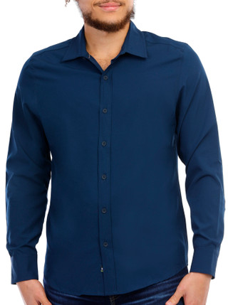 Thumbnail 2: Kenneth Cole Kenneth Cole Men's Solid Long Sleeve Buttoned Shirt 