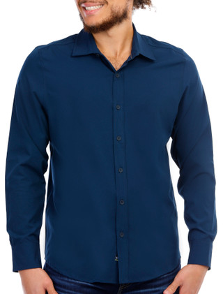 Thumbnail 6: Kenneth Cole Kenneth Cole Men's Solid Long Sleeve Buttoned Shirt 