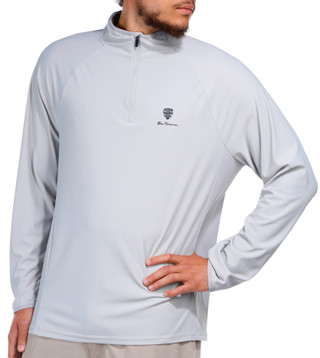 Thumbnail 9: Ben Sherman Ben Sherman Men's Solid Pique Long Sleeve Quarter Zip Top 