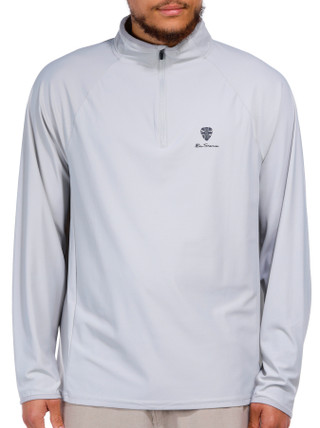 Thumbnail 3: Ben Sherman Ben Sherman Men's Solid Pique Long Sleeve Quarter Zip Top 