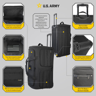 Thumbnail 16: US ARMY U.S. Army ROMEO 31 in. Tactical Rolling Duffel 