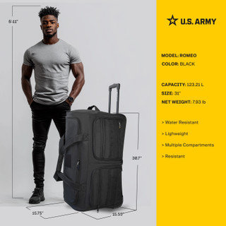 Thumbnail 15: US ARMY U.S. Army ROMEO 31 in. Tactical Rolling Duffel 