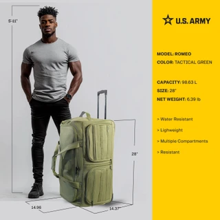 Thumbnail 30: US ARMY U.S. Army ROMEO 28 in. Tactical Rolling Duffel 