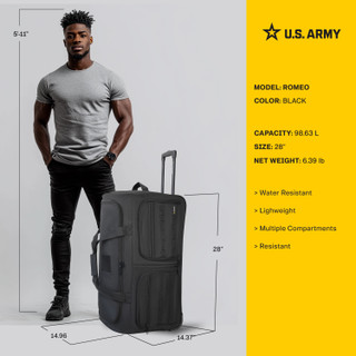 Thumbnail 16: US ARMY U.S. Army ROMEO 28 in. Tactical Rolling Duffel 
