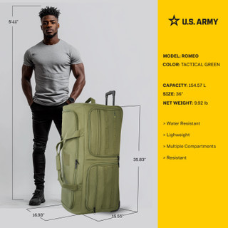 Thumbnail 15: US ARMY U.S. Army ROMEO 36 in. Tactical Rolling Duffel 