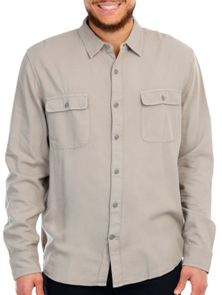 Thumbnail 1: Lucky Brand Lucky Brand Men's Solid Buttoned Long Sleeve Top 