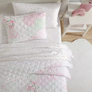 Thumbnail 21: Laura Ashley Laura Ashley Kids Ellyn Microfiber Reversible Quilt Set 