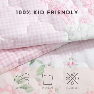 Thumbnail 33: Laura Ashley Laura Ashley Kids Ellyn Microfiber Reversible Quilt Set 