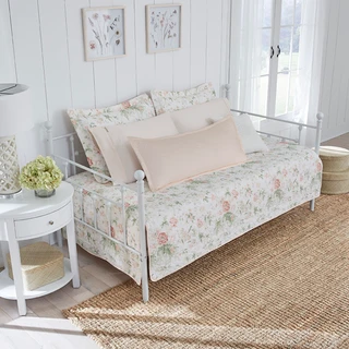 Thumbnail 14: Laura Ashley Laura Ashley Breezy 4 Pc Quilted Daybed Cover Set 