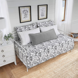 Thumbnail 14: Laura Ashley Laura Ashley Amberley 4 Pc Quilted Daybed Cover Set 
