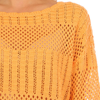 Thumbnail 2: No Comment No Comment Juniors Long Sleeve Open Knit Top 