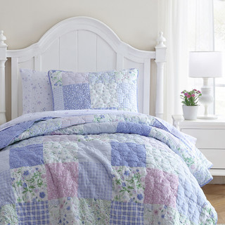 Thumbnail 3: Laura Ashley Laura Ashley Kids Parker Patchwork Reversible Quilt Set 