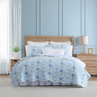 Thumbnail 1: Laura Ashley Laura Ashley Peony Garden Reversible Quilt Set 