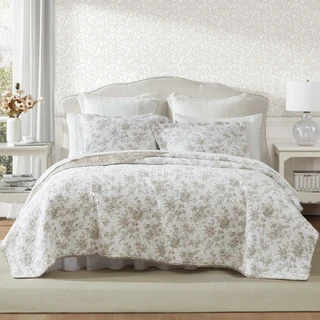 Thumbnail 4: Laura Ashley Laura Ashley Walled Garden Reversible Quilt Set 