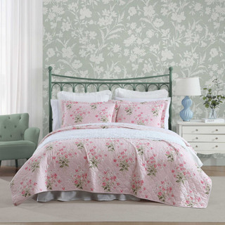 Thumbnail 4: Laura Ashley Laura Ashley Veronicas Bouquet Reversible Quilt Set 