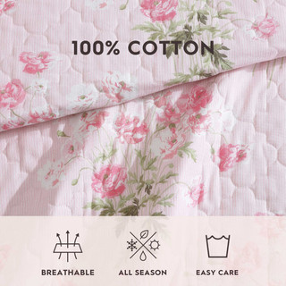 Thumbnail 32: Laura Ashley Laura Ashley Veronicas Bouquet Reversible Quilt Set 