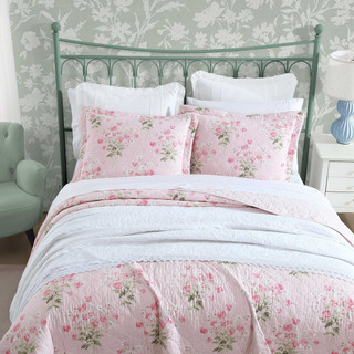 Thumbnail 20: Laura Ashley Laura Ashley Veronicas Bouquet Reversible Quilt Set 