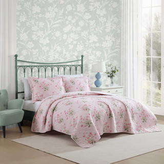 Thumbnail 8: Laura Ashley Laura Ashley Veronicas Bouquet Reversible Quilt Set 