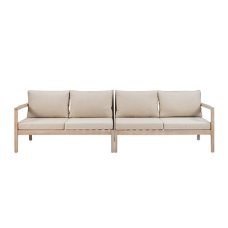 Thumbnail 6: Linon Linon Teagon Beige Natural Loveseat Set Of 2 