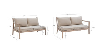 Thumbnail 12: Linon Linon Teagon Beige Natural Loveseat Set Of 2 