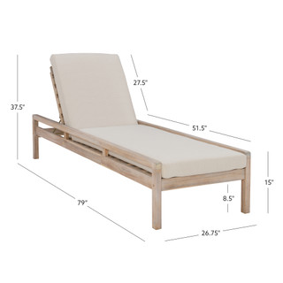 Thumbnail 16: Linon Linon Teagon Beige Natural Single Chaise Lounger 