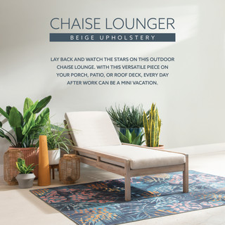 Thumbnail 18: Linon Linon Teagon Beige Natural Single Chaise Lounger 