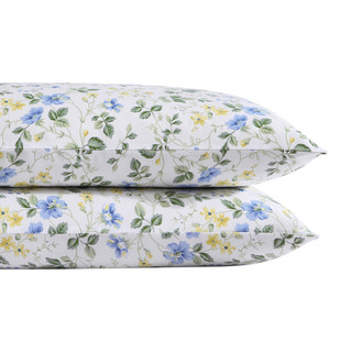 Thumbnail 2: Laura Ashley Laura Ashley 2 Pc. Meadow Floral Sateen Pillowcase Set 