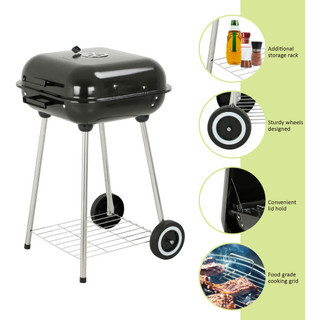 Thumbnail 22: MASTER COOK Master Cook 18 in. Square Porcelain Enameled Charcoal Grill 