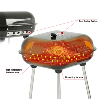 Thumbnail 20: MASTER COOK Master Cook 18 in. Square Porcelain Enameled Charcoal Grill 