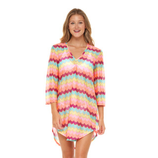 Thumbnail 2: Jordan Taylor Jordan Taylor Womens Multi V-Neck Bell Sleeve Tunic 