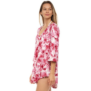 Thumbnail 3: Jordan Taylor Jordan Taylor Womens Tie Dye V-Neck Bell Sleeve Tunic 