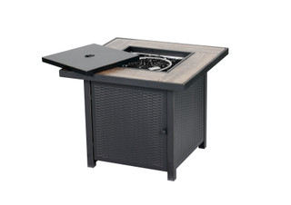 Thumbnail 8: HEAT MAXX Heat Maxx 30 in. Square Propane Fire Pit & Wicker Sidewalls 