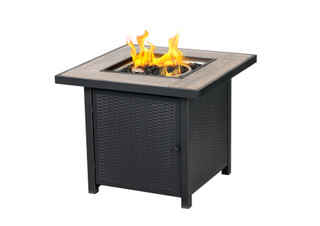 Thumbnail 10: HEAT MAXX Heat Maxx 30 in. Square Propane Fire Pit & Wicker Sidewalls 