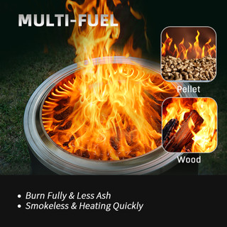 Thumbnail 14: HEAT MAXX Heat Maxx 22 in. Multi Fuel Smokeless Fire Pit 