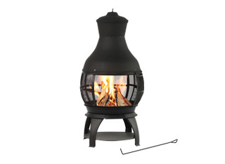 Thumbnail 6: HEAT MAXX Heat Maxx 45 in. Tall Cast Iron Chiminea 