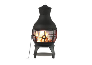 Thumbnail 4: HEAT MAXX Heat Maxx 45 in. Tall Cast Iron Chiminea 
