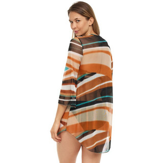 Thumbnail 2: Jordan Taylor Jordan Taylor Womens Abstract V-Neck Power Mesh Tunic 