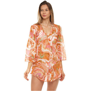 Thumbnail 2: Jordan Taylor Jordan Taylor Womens Abstract V-Neck Power Mesh Tunic 