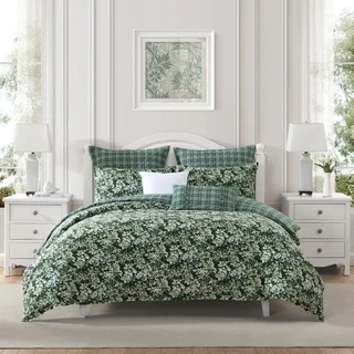 Thumbnail 24: Laura Ashley Laura Ashley Bramble Floral 7 Pc. Duvet Cover Set 