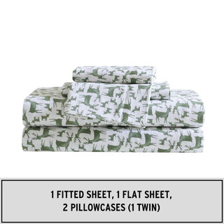 Thumbnail 35: Eddie Bauer Deer Camp Flannel Sheet Set 