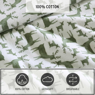 Thumbnail 25: Eddie Bauer Deer Camp Flannel Sheet Set 
