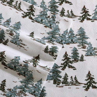 Thumbnail 15: Eddie Bauer Snowy Pines Flannel Sheet Set 