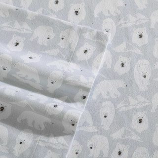 Thumbnail 6: Eddie Bauer Explorer Bears Flannel Sheet Set 