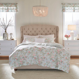 Thumbnail 4: Laura Ashley Laura Ashley Madelynn Floral Duvet Cover Set 