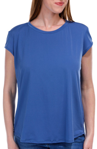 Thumbnail 4: Blue Sol Blue Sol Womens Solid Color Cap Sleeve Top 