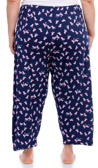 Thumbnail 3: Hue Hue Plus Beach Chairs Print Drawstring Sleep Capris 