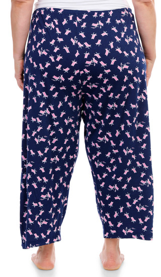 Thumbnail 4: Hue Hue Plus Beach Chairs Print Drawstring Sleep Capris 