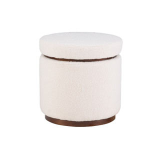 Thumbnail 2: Linon Linon Blanche Sherpa Storage Ottoman 