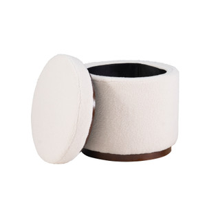 Thumbnail 4: Linon Linon Blanche Sherpa Storage Ottoman 